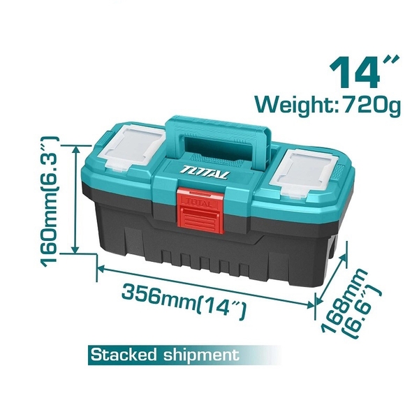 Hộp nhựa đựng công cụ 14 inch khóa nhựa TPBX0141 TOTAL
