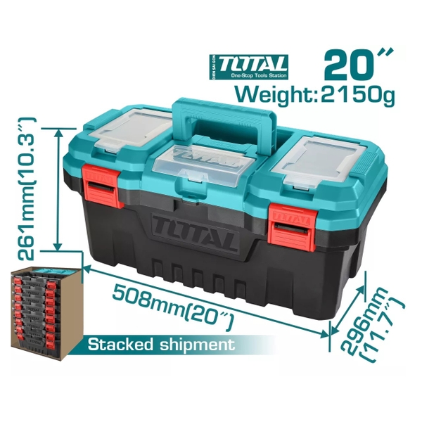 Hộp nhựa đựng công cụ 20 inch khóa nhựa TPBX0201 TOTAL