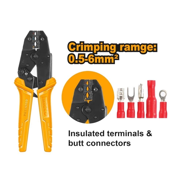 Kềm Bấm Cos Dây Điện 0.5-6Mm2 HRCPJ0506 INGCO