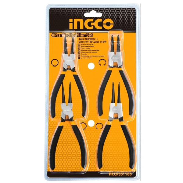 Bộ 4 Kềm Mở Phe HCCPS01180 INGCO