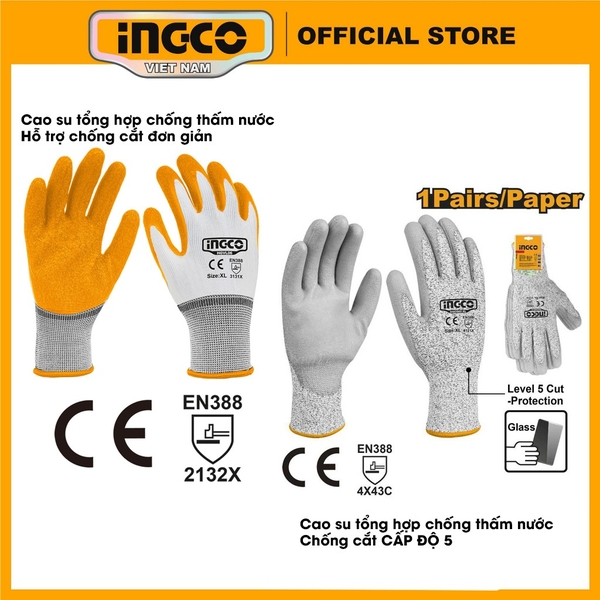 Găng Tay Chống Cắt HGCG01-L INGCO