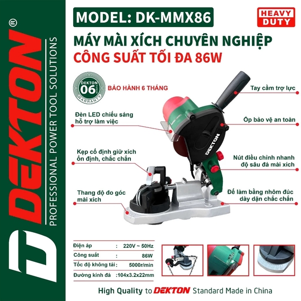 Máy mài xích dùng điện Dekton DK-MMX86