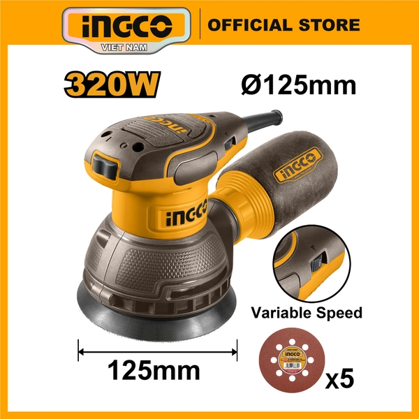 Máy Chà Nhám Tròn 320W- 125Mm RS3216 INGCO
