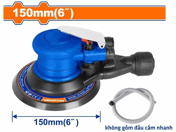 Máy chà nhám tròn dùng khí 150mm (không gồm đầu cắm nhanh) WADFOW - WAT2505