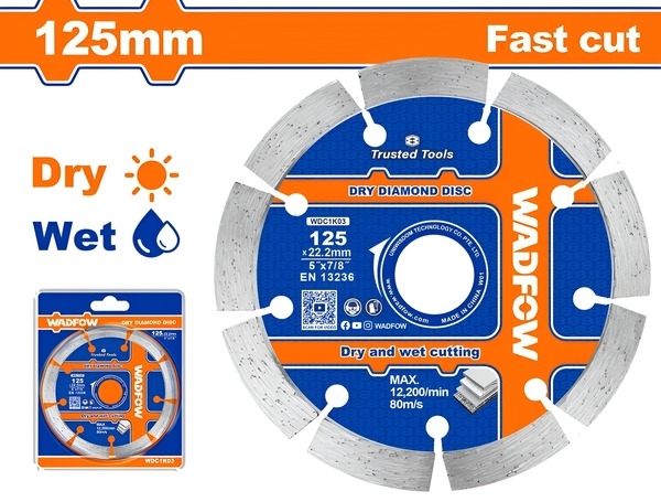Lưỡi Cắt Gạch Khô-Ướt 125X22.2Mm WDC1K03 WADFOW