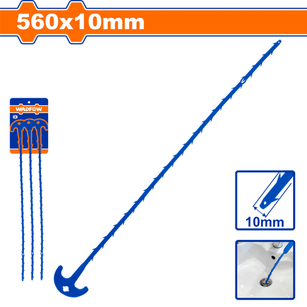 Bộ 3 Dụng Cụ Thông Tắc Đường Ống 560X10Mm WDD1156 WADFOW
