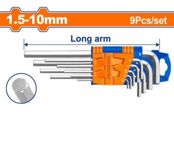 Bộ 9 Chìa Lục Giác 1.5-10Mm WHK1291 WADFOW
