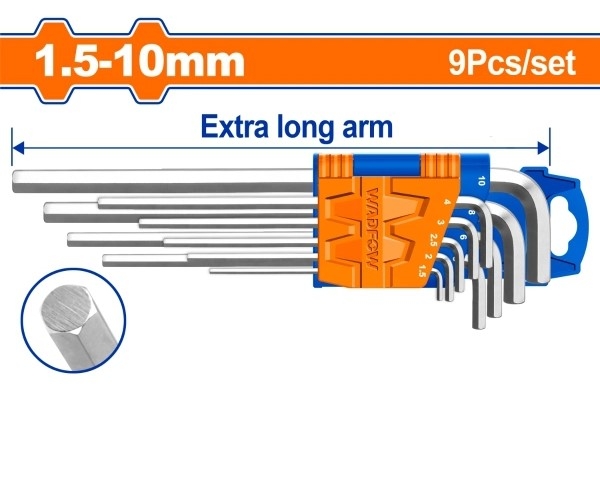 Bộ 9 Chìa Mở Lục Giác 1.5- 10Mm WHK1292 WADFOW