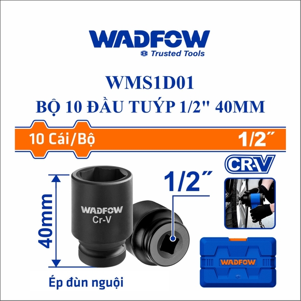 Bộ 10 đầu tuýp 1/2