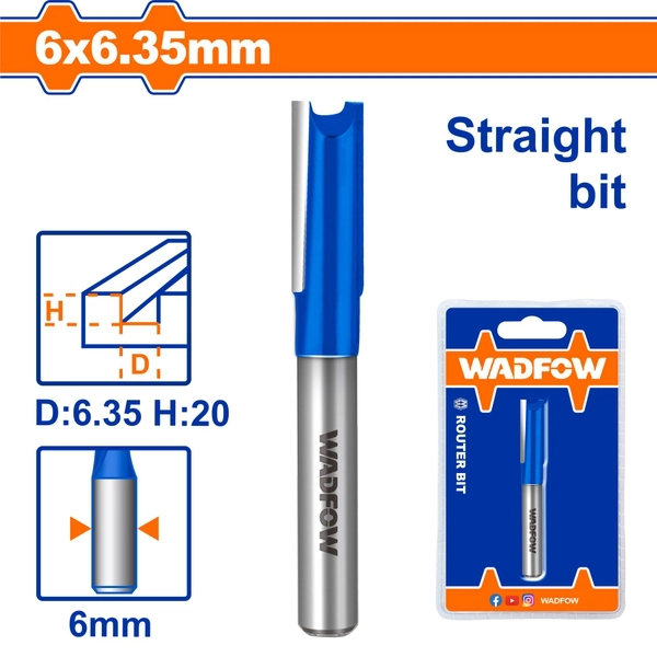 Mũi Phay Gỗ Thẳng 6X6.35Mm WRG1401 WADFOW