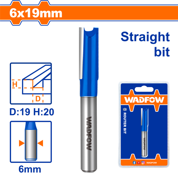 Mũi Phay Gỗ Thẳng 6X19Mm WRG1406 WADFOW