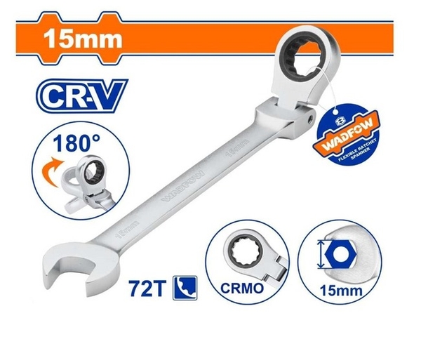 Cờ Lê Vòng Miệng Tự Động Lắc Léo 15Mm WSA6115 WADFOW