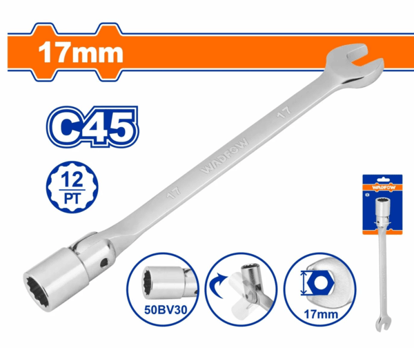 Cờ Lê Tuýp Lắc Léo 17Mm WTH1E17 WADFOW