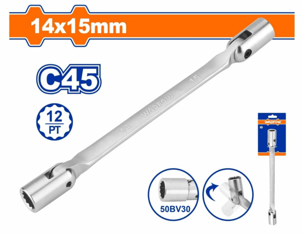 Cờ Lê 2 Đầu Tuýp Lắc Léo 14X15Mm WTH2E04 WADFOW
