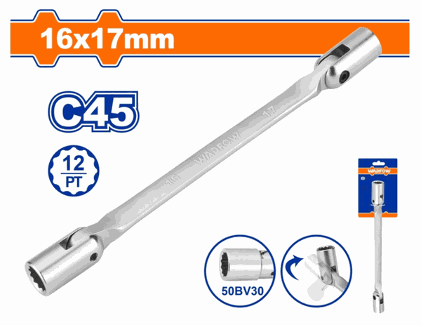 Cờ Lê 2 Đầu Tuýp Lắc Léo 16X17Mm WTH2E05 WADFOW