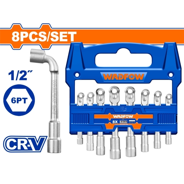 Bộ 8 Đầu Tuýp Tay Vặn Chữ L 8- 19Mm WTH4208 WADFOW