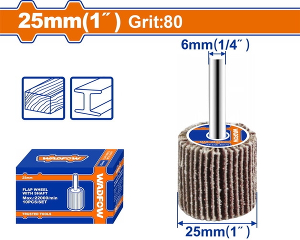 Nhám Xếp Trụ 25X6Mm 80# WYW2503 WADFOW