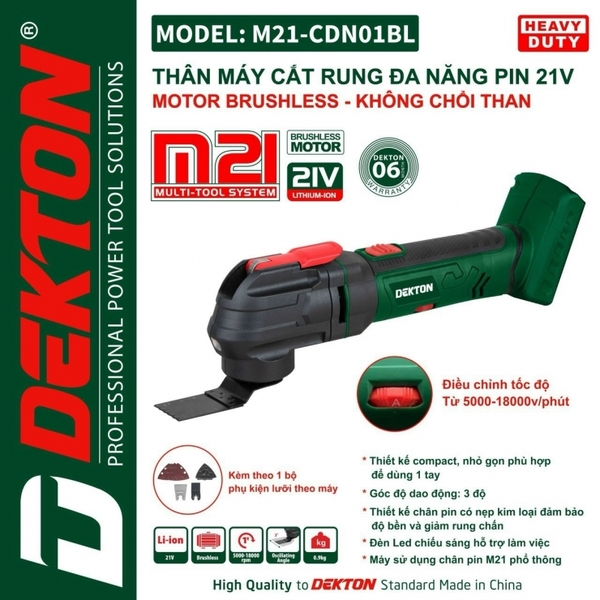 Máy cắt rung pin Dekton M21-CDN01BL