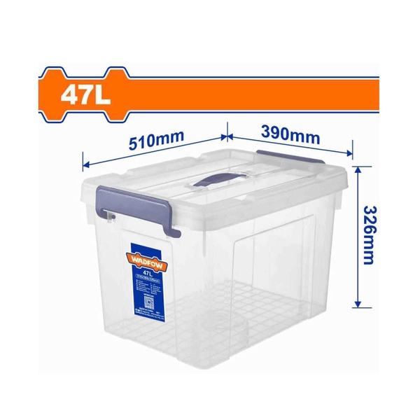 Hộp Nhựa Trữ Kho Trắng Trong 47L WTB2350 WADFOW