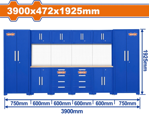 Bộ 8 Tủ Lưu Trữ Đồ Nghề Trong Gara 3300X472X 1925Mm WCS3A10 WADFOW