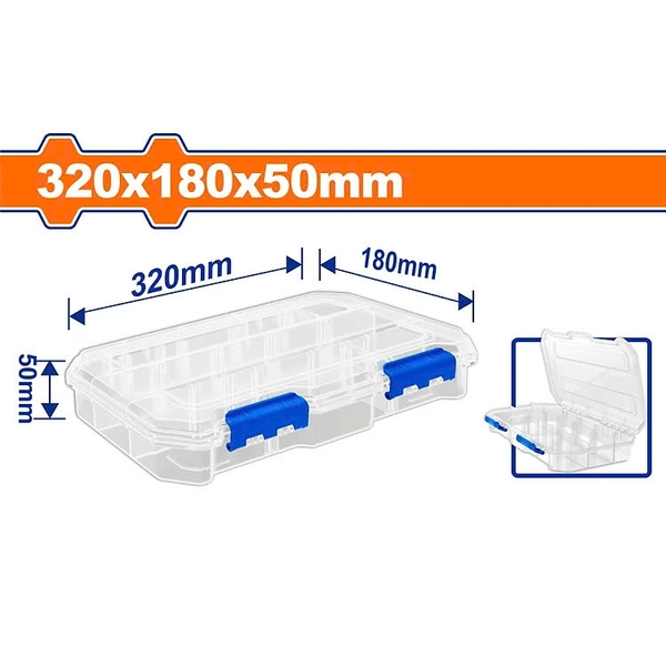 Hộp Nhựa Trong Suốt Chia 13 Ngăn Đựng Linh Kiện 320X180X50Mm WTB8342 WADFOW