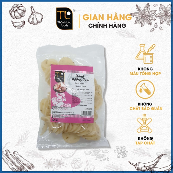 Bánh phồng tôm gia vị hồng(size 35) G200g