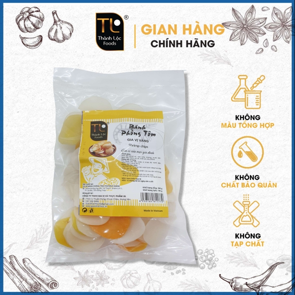 Bánh phồng tôm gia vị vàng (size35) 200g(190)