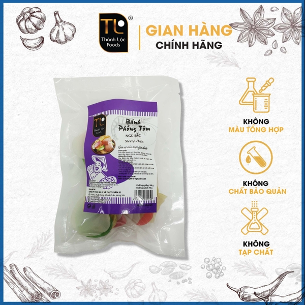 Bánh Phồng tôm ngũ sắc (size 35) 100g