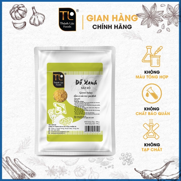 Đỗ xanh xát vỏ G200g