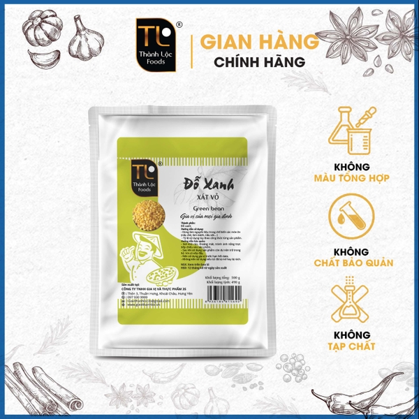 Đỗ xanh xát vỏ G500g