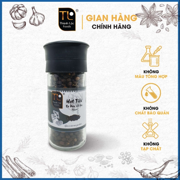 Hạt tiêu sọ đen (cối xay) L180g
