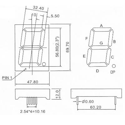 LED 7 Đoạn 4 inch Đỏ Anode
