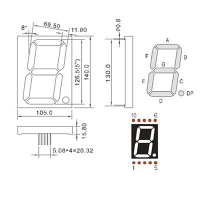 LED 7 Đoạn 5 inch Đỏ Anode