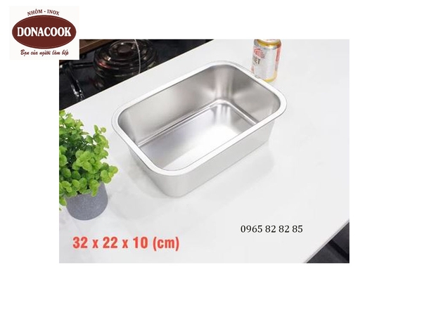 KHAY INOX KT: 32X22X10CM