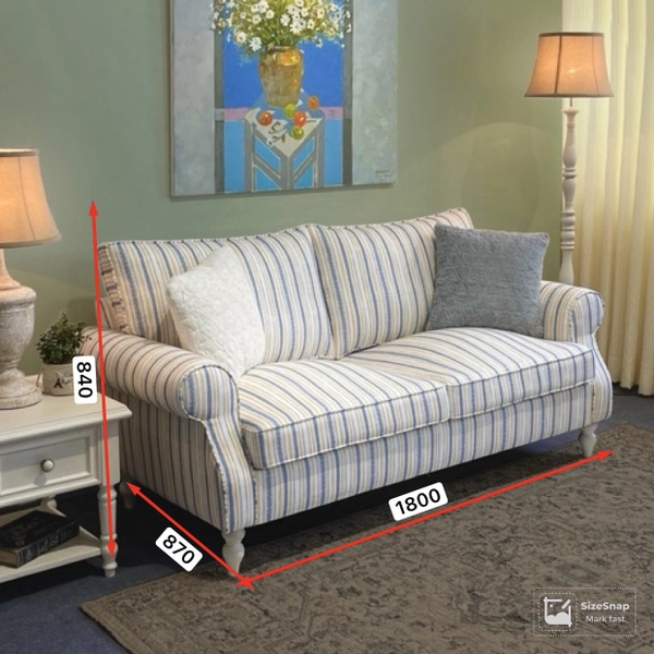 Sofa tay tròn cuộn vát chéo dài 1m8 - SF8