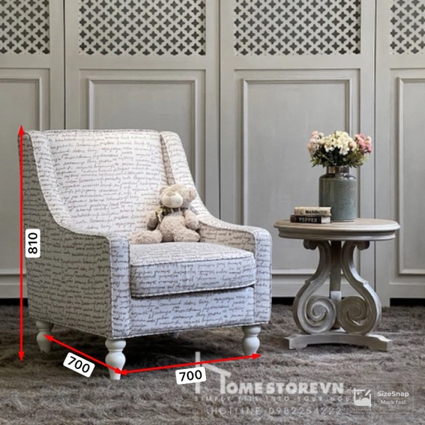 Sofa đơn tay lượn - SFD10