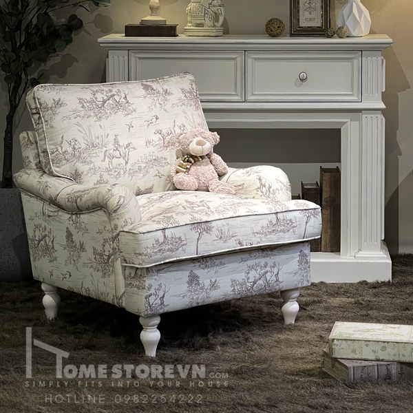 Sofa đơn tay lượn lưng kép -SFD14