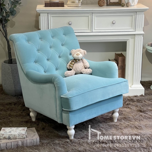 Sofa đơn tay lượn lưng nút - SFD16