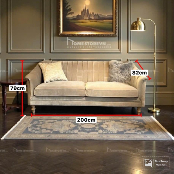 Sofa Tifany múi dọc dài 2m - SF4