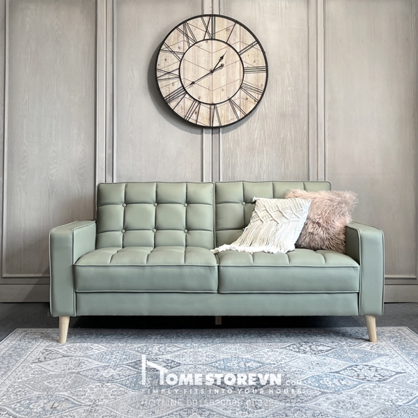 Sofa da cn nút vuông 1m8 - SF22