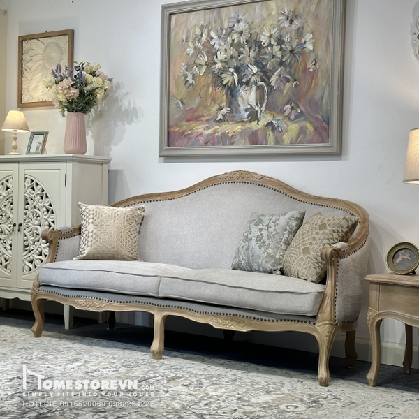 Sofa cổ điển kiểu Pháp chân cong - 1m8 -SF2