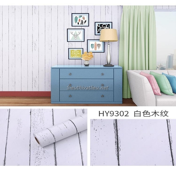 Decal dán tường giả gỗ HY9302