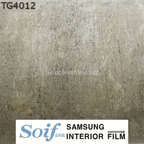 Film dán nội thất vân bê tông Soif TG4012 màu xám