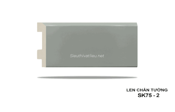 Len tường nhựa SK75-2 vân trơn màu xám