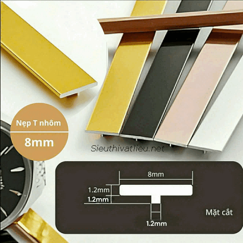Nẹp nhôm chữ T cho cửa nhựa
