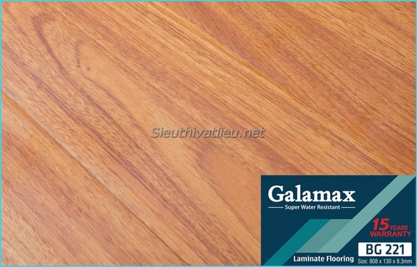 Sàn gỗ Galamax bản nhỏ 8mm BG221 màu nâu