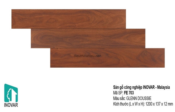 Sàn gỗ Malaysia Inovar FE703 12mm bề mặt vân chìm