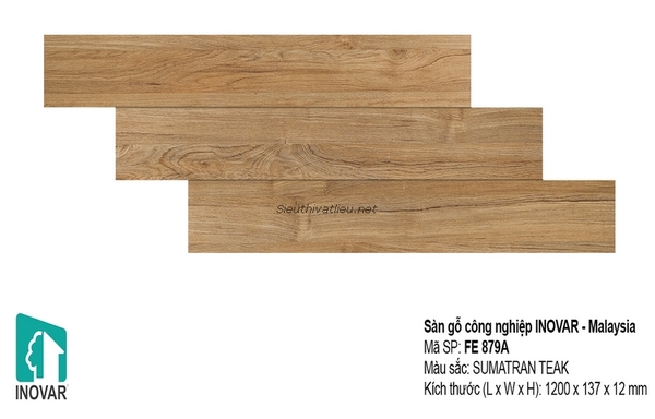 Sàn gỗ Malaysia Inovar FE879 12mm bề mặt vân chìm