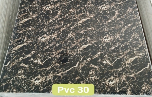 Tấm nhựa pvc vân đá màu đen PVC30