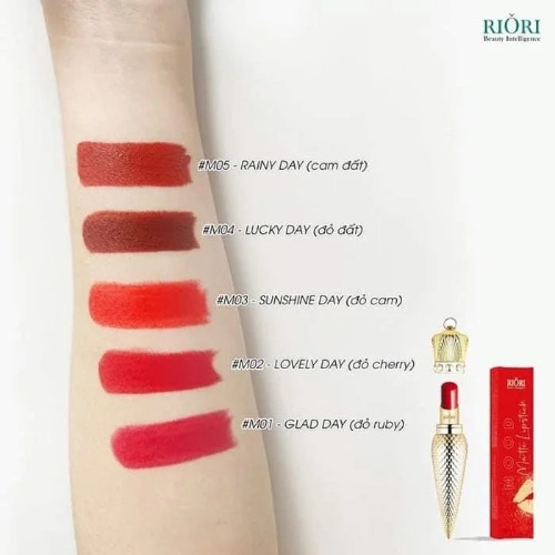 Son môi Riori Mood matte Lipstick 5 màu Trendy lâu trôi